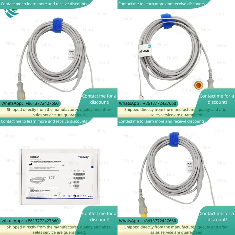 Mindray MR403B Reusable 2 Pin Adult Temperature Probe