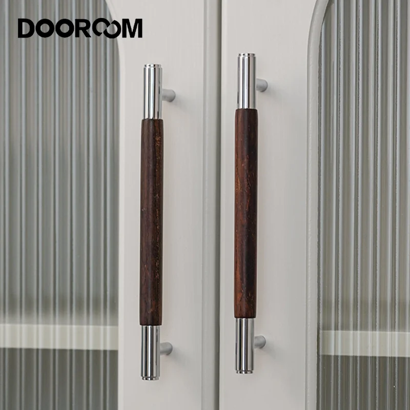 DOOROOM Brass Furniture Handles Wood Wardrobe Cupboard T-bar Drawer Knob Kitchen Cabinet Drawer Gabinete Pull Modern Hardware