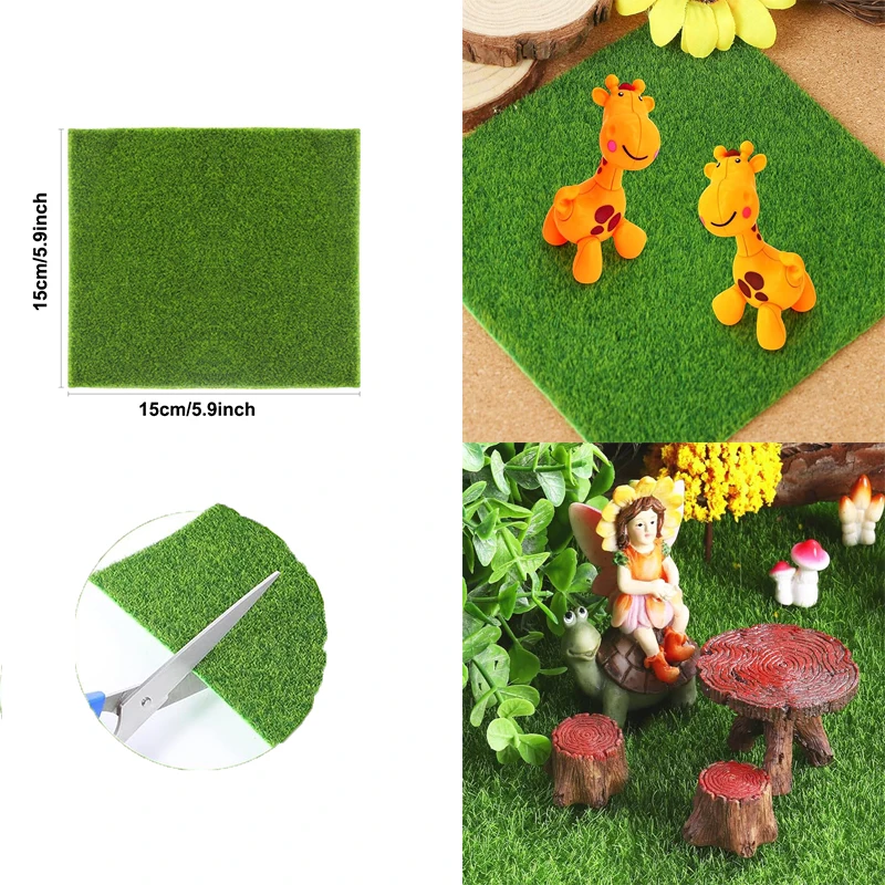 Prato simulato Muschio Erba artificiale muschio falso Succulente Microlandscape Materiali decorativi fai da te Nufo floccato