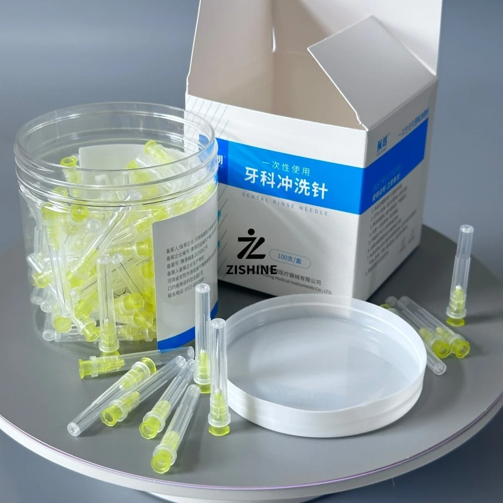 100Pcs Dental Endo Irrigation Needle Tips 25G 27G 30G Single Double Side Vent End Cut Root Canal Syringe Disposable Tips