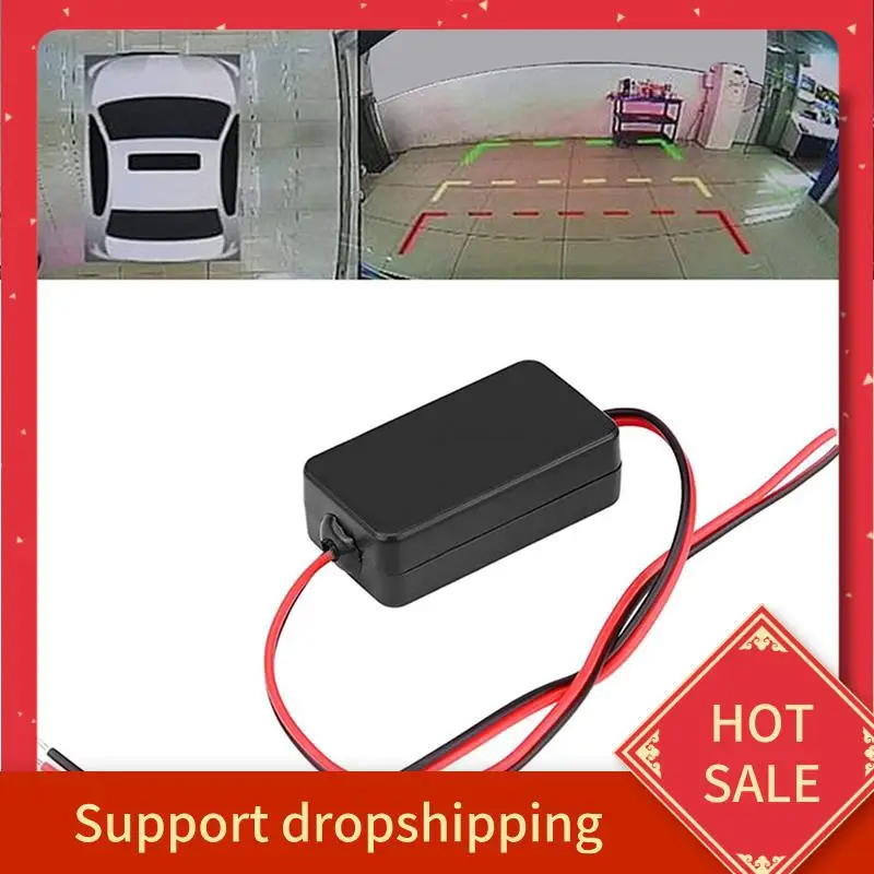 

B44C 4X 12V Car Rear View Camera Rectifier Relay Capacitor Filter Connector For Rear View Lens Anti-Interference Ballast