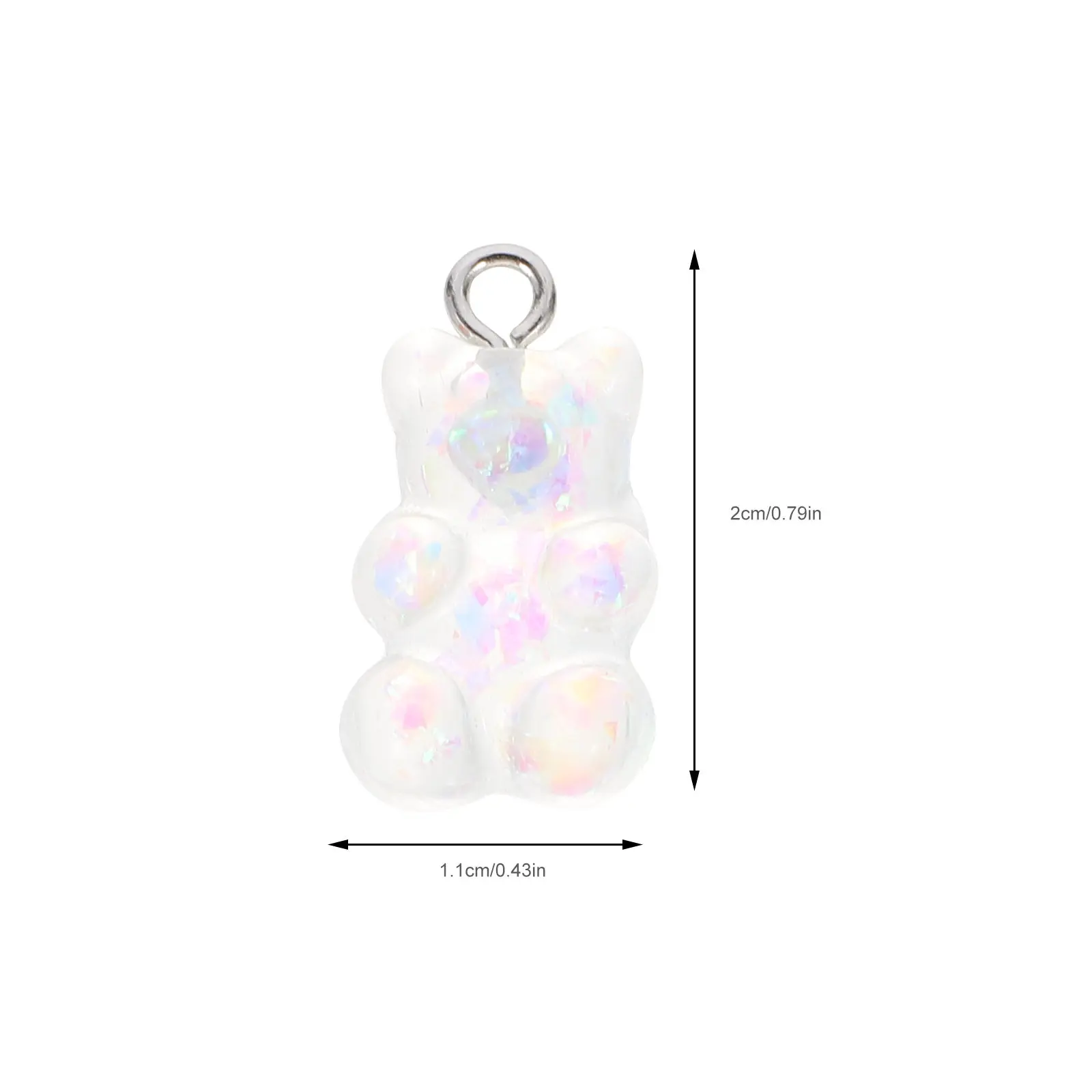 40Pcs Realistic Bear Charms Resin Bear Pendants DIY Jewelry Making Accessories Necklace Keychain Craft Charms Necklace Charm