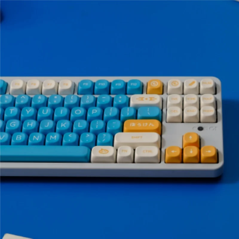 129 مفتاحًا/مجموعة غطاء مفتاح مغامر PBT MOA ملف تعريف مزدوج النار Keycap لوحة مفاتيح ميكانيكية للتسامي الحراري للتخصيص