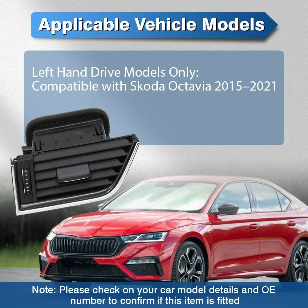 

Для Skoda Octavia 2015-2021 5E0819701: Передняя решетка воздуховода кондиционера (левая/правая) в сборе