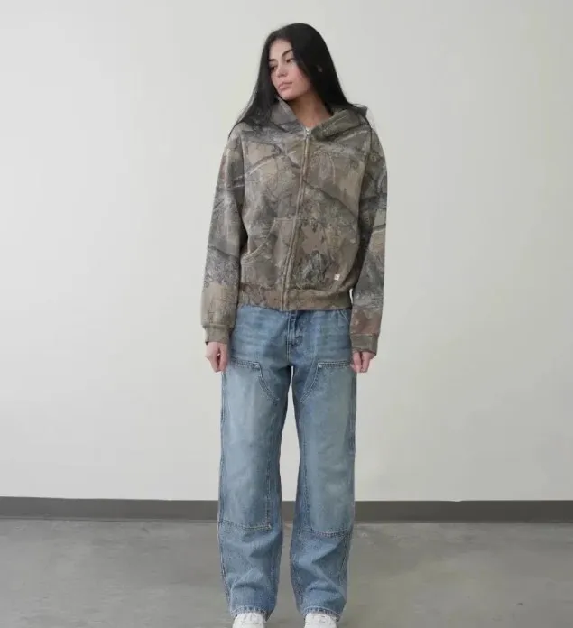 New Autumn And Winter Couple Style Zipper Sweatshirt Jacket Loose Long-Sleeved Casual Pullover Hooded Sweatshirt Trendy Style