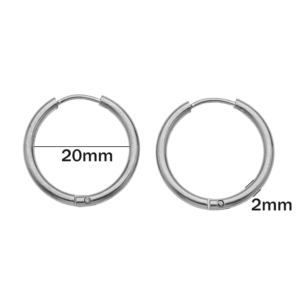 10 Stück Edelstahl Huggie Creolen klein hypoallergen für DIY Frauen einfache Knorpel Ohrstecker Schmuckherstellung