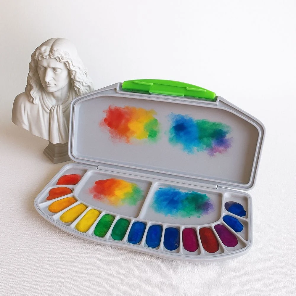 

Art Supply 16-Well Watercolor Palette Leak-proof Lightweight Folding Paint Box Artist Grade Paint Box Oil Paint
