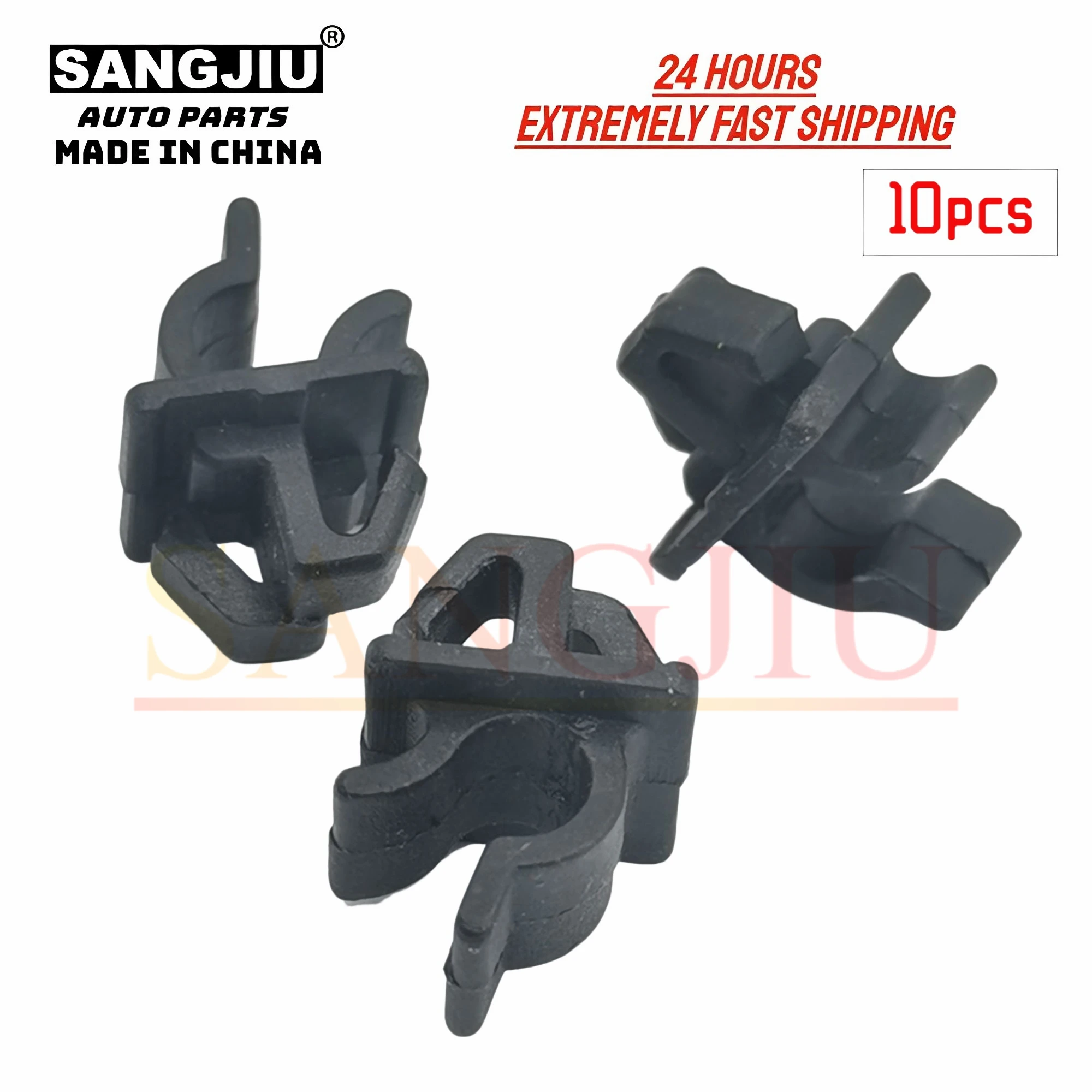 10pcs Black Plastic Bonnet Stay Holder Clips- Clips to Hold Bonnet Support Rod Compatible With For Toyota