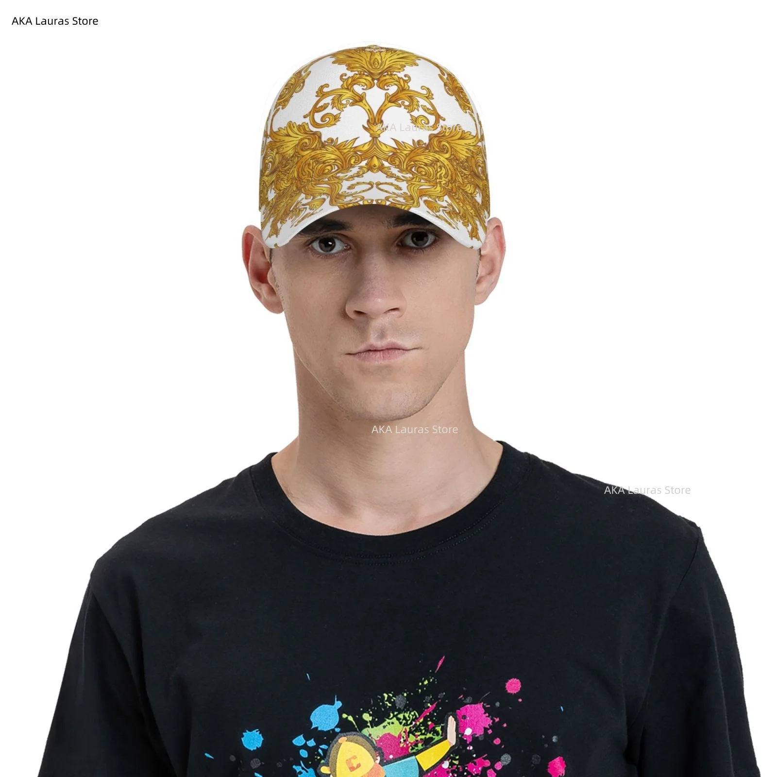 Golden Baroque Outdoor Sport Caps Baseball Hat Men Women Visor Cap Baseball Cap Street Hip Hop Caps golf hat men