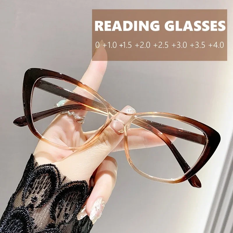 

Ultralight Reading Glasses for Women Cat Eye Presbyopia Eyewear Fashion Far Sight Eyeglasses Diopter 0 To +4.0