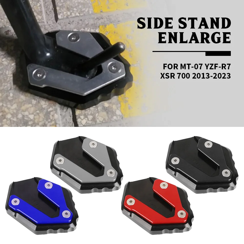 

FOR Yamaha MT-07/Moto Cage/Tracer 7 GT/XSR 700 XSR700 XTribute YZF-R7 2015 2023 Side Stand Pad Plate Kickstand Enlarger Support