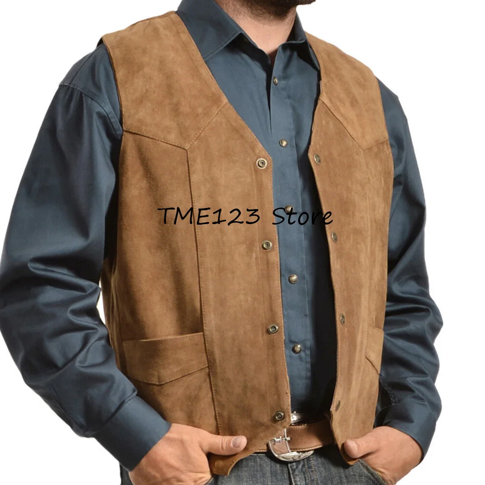 

Жилеты для мужчин из искусственной кожи, лучший мужской классический жилет с v-образным вырезом, модный костюм, замшевый однобортный мужской рабочий костюм, легкие костюмы, блейзер