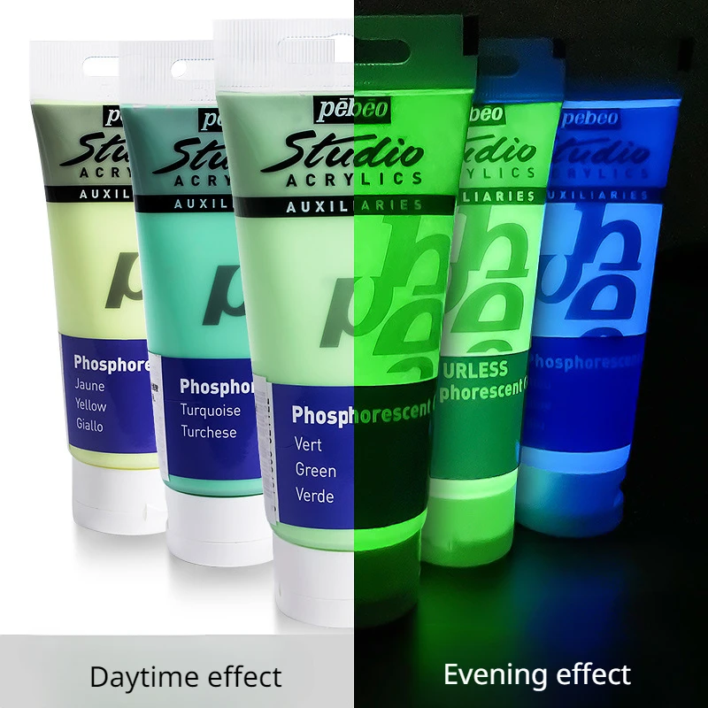 100ml Acrylic Paint Luminous Glue Portable Hose Can Not Fade Waterproof Luminous Pigment Reconcile Medium Agent Art Tool