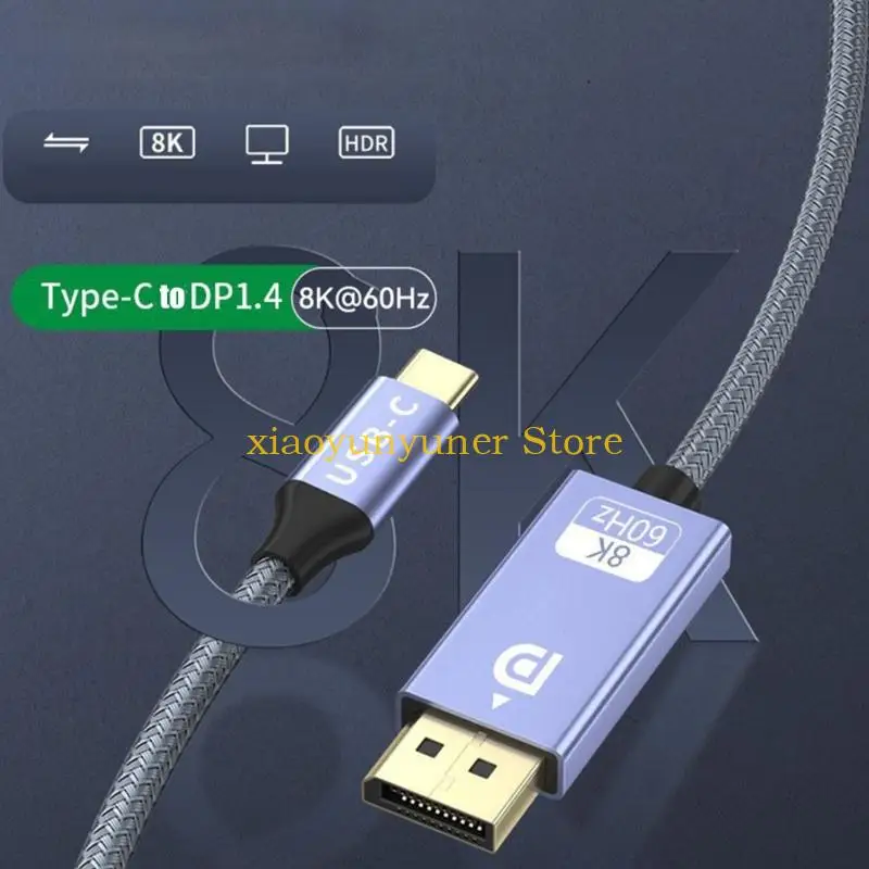 P9JB USB C To  1.4 Extension Cable  Male to Male  1.4 Cord Support 8K@60Hz 4K@144Hz 2K@165Hz
