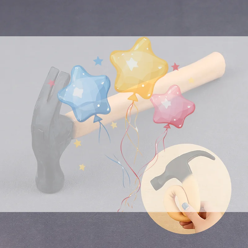 Zabawny młotek do psikusów, miękki, realistyczny, brązowy młotek gumowy, humorystyczne narzędzie do psikusów i rozrywki, śmieszne prezenty do psikusów, zabawka.