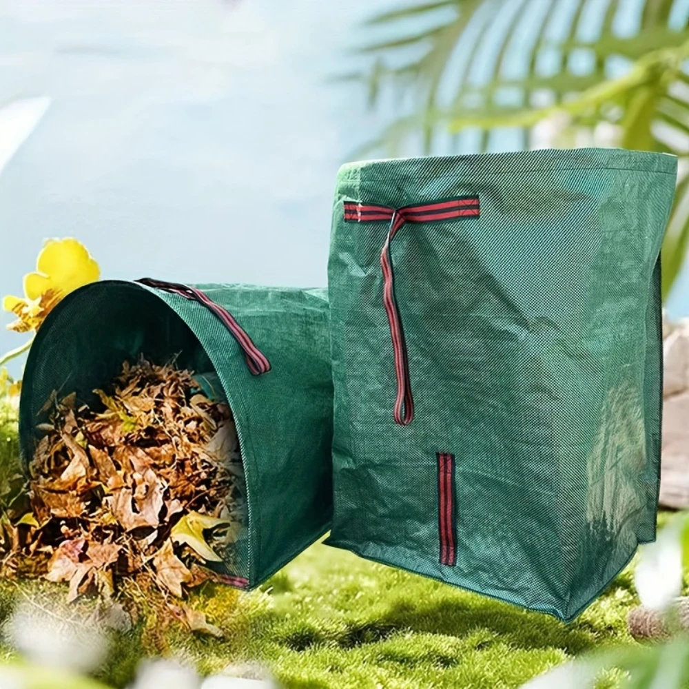 1Pack Reusable Lawn & Garden Bags Yard Leaf Waste Bags,Large Yard Dustpan-Type Garden Bag for Collecting Leaves Trash Can