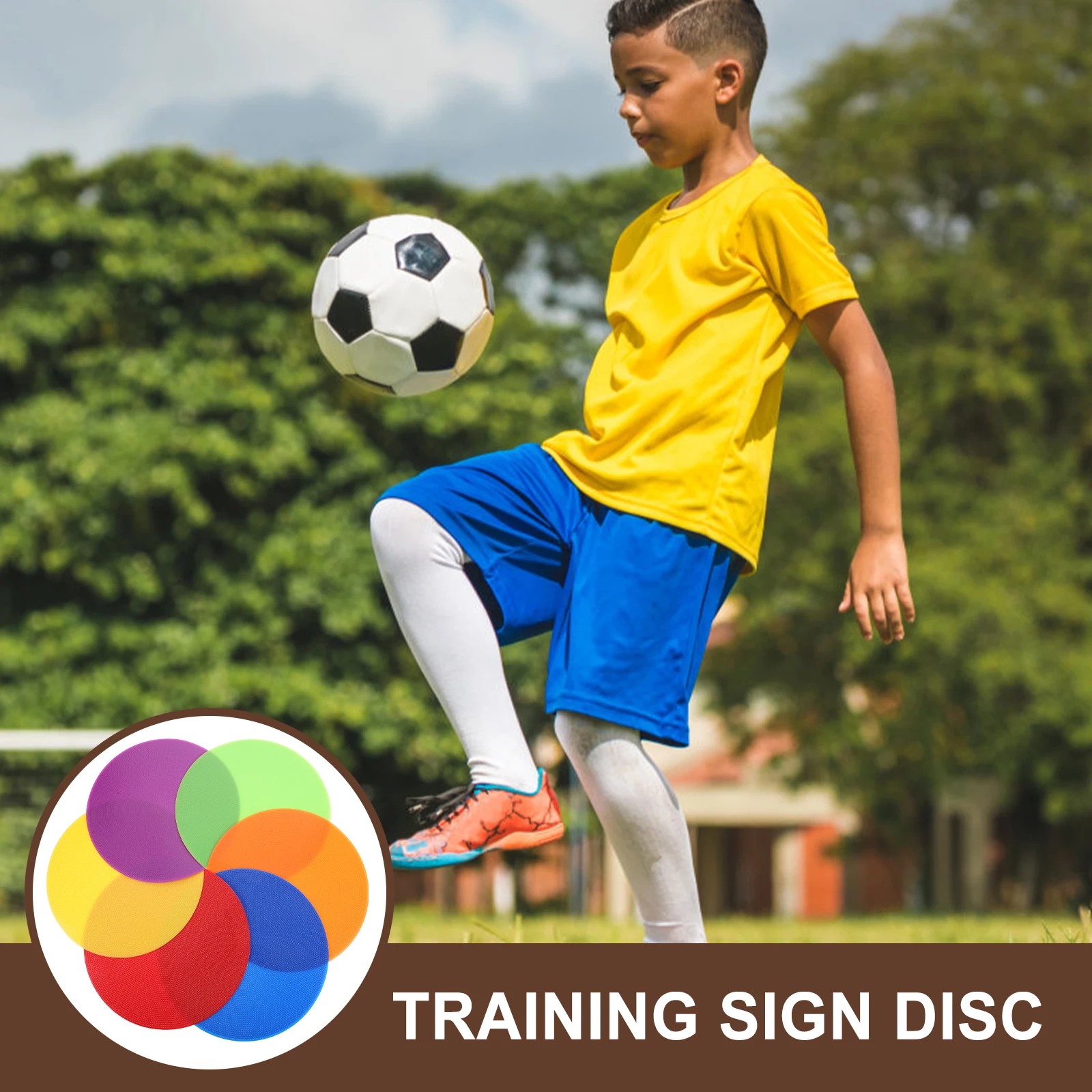 

12Pcs Football Training Sign Discs Versatile Indoor Outdoor Soccer Marking Signs Soccer Training Equipment Marking Signs
