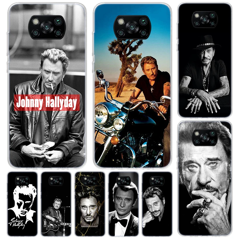 Johnny Hallyday Music Cover For Xiaomi Poco X6 X5 Pro X4 Gt X3 Nfc F6 Phone Case F5 F4 F3 F2 F1 M5S M4 M3 Print Shell Housing X5