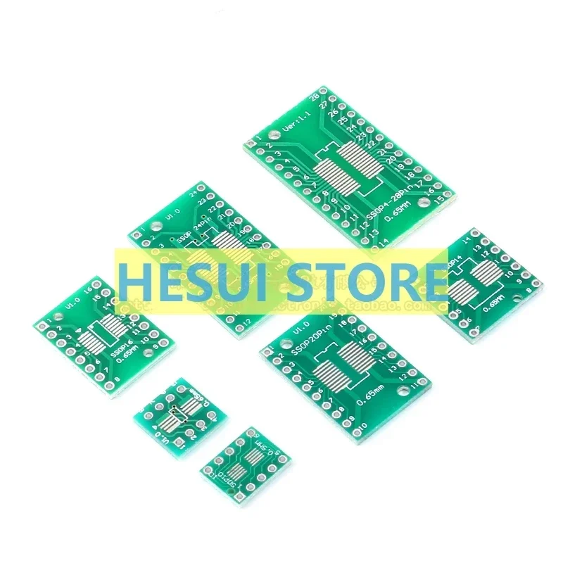 Patch turn into PCB SOP/MSOP/SSOP TSSOP/SOT23 DIP switch board universal board