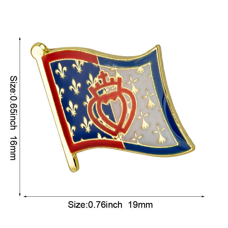 Pays-de-la-Loire Flaggen-Metall-Anstecknadel Flaggen-Pin Abzeichen