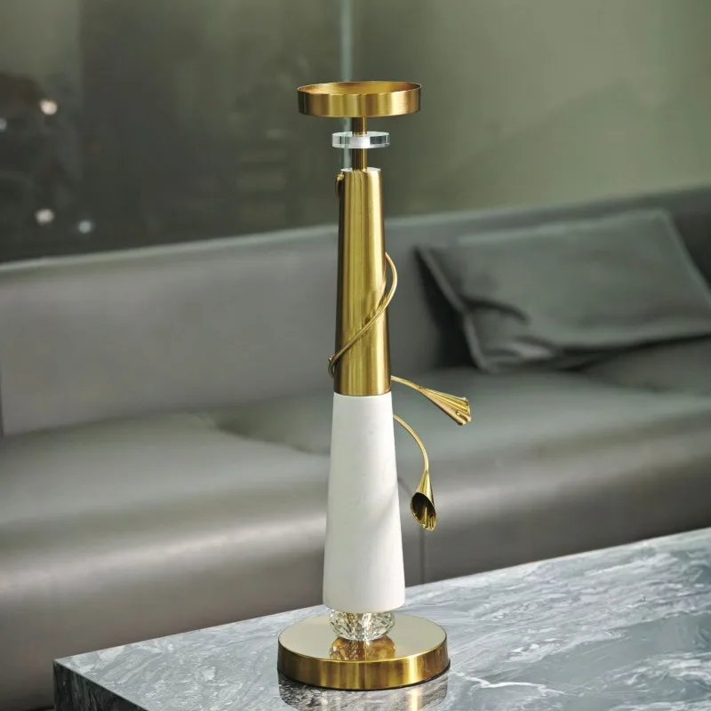 

Европейский мраморный подсвечник, украшение для дома, романтический реквизит, украшение стола