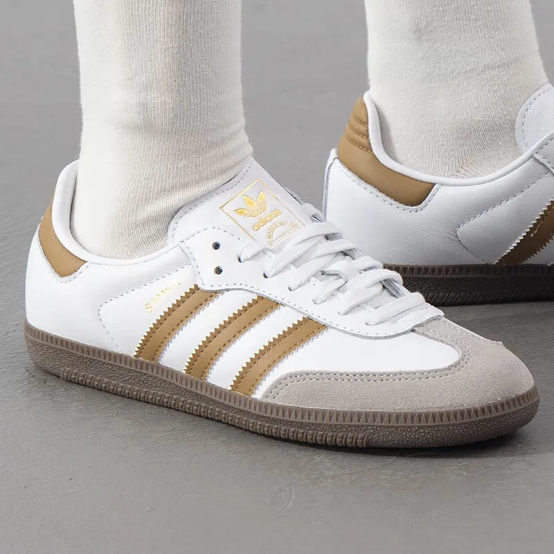 Adidas men's shoes women's shoes 2025 new SAMBA OG sports shoes retro trend wear-resistant light casual shoes JH8796