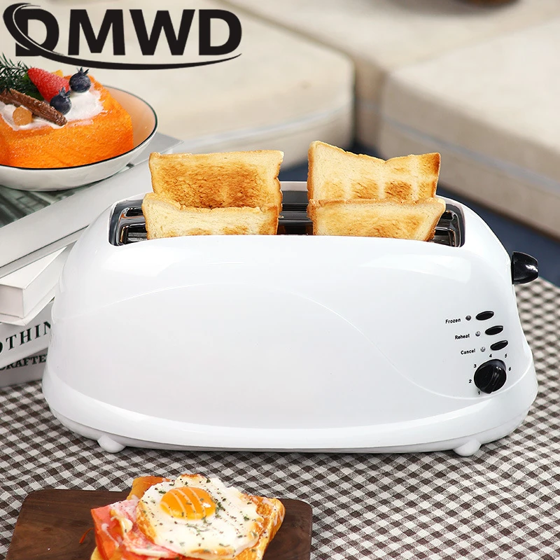 Household Electric Toaster 4 Slices Slots Automatic Baking Bread Oven Sandwich Maker Heater Warmer Breakfast Machine Toast Grill