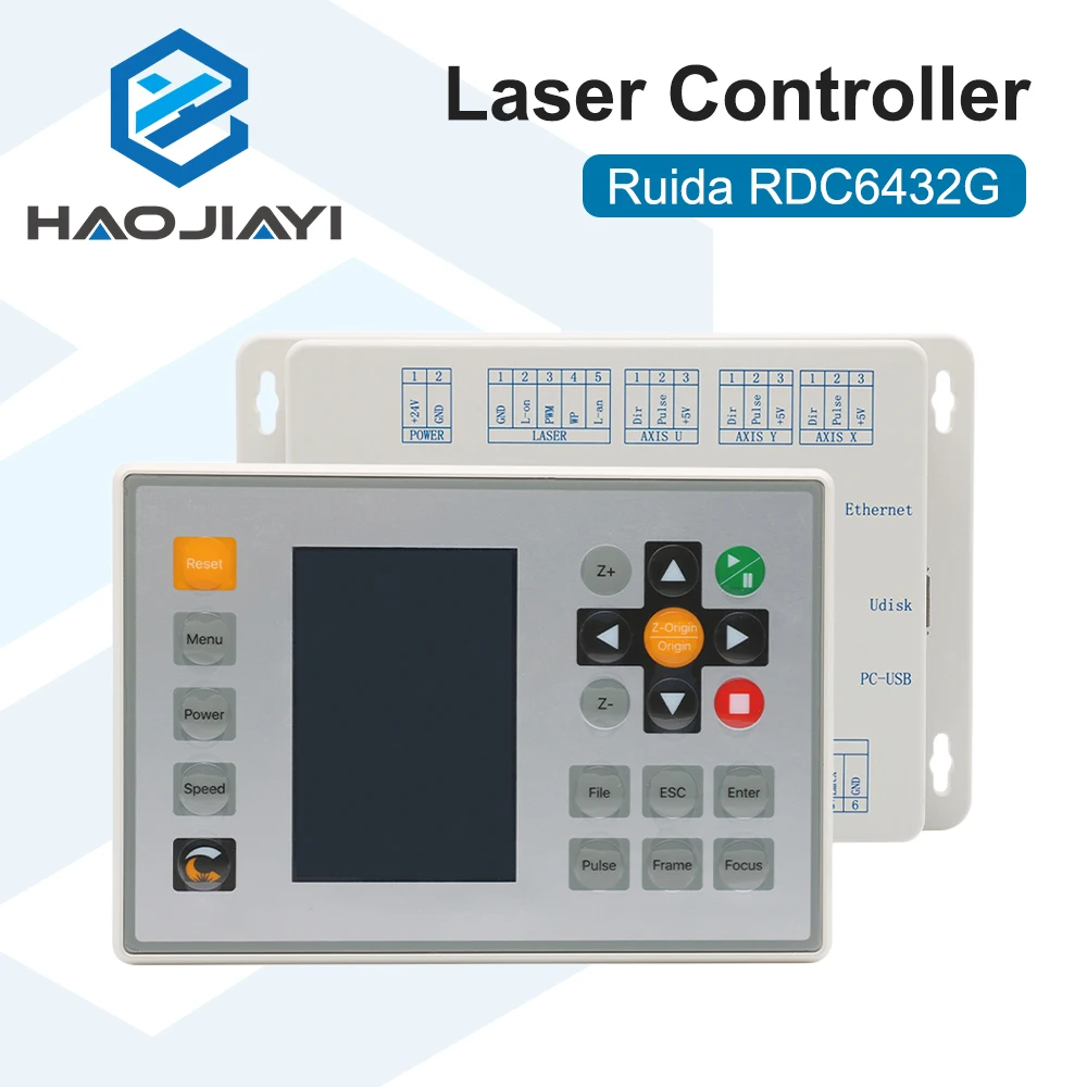

HAOJIAYI CO2 Laser Controller System Ruida RDC6432G for CO2 Laser Engraving Cutting Machine Replace AWC708S Ruida 6442S