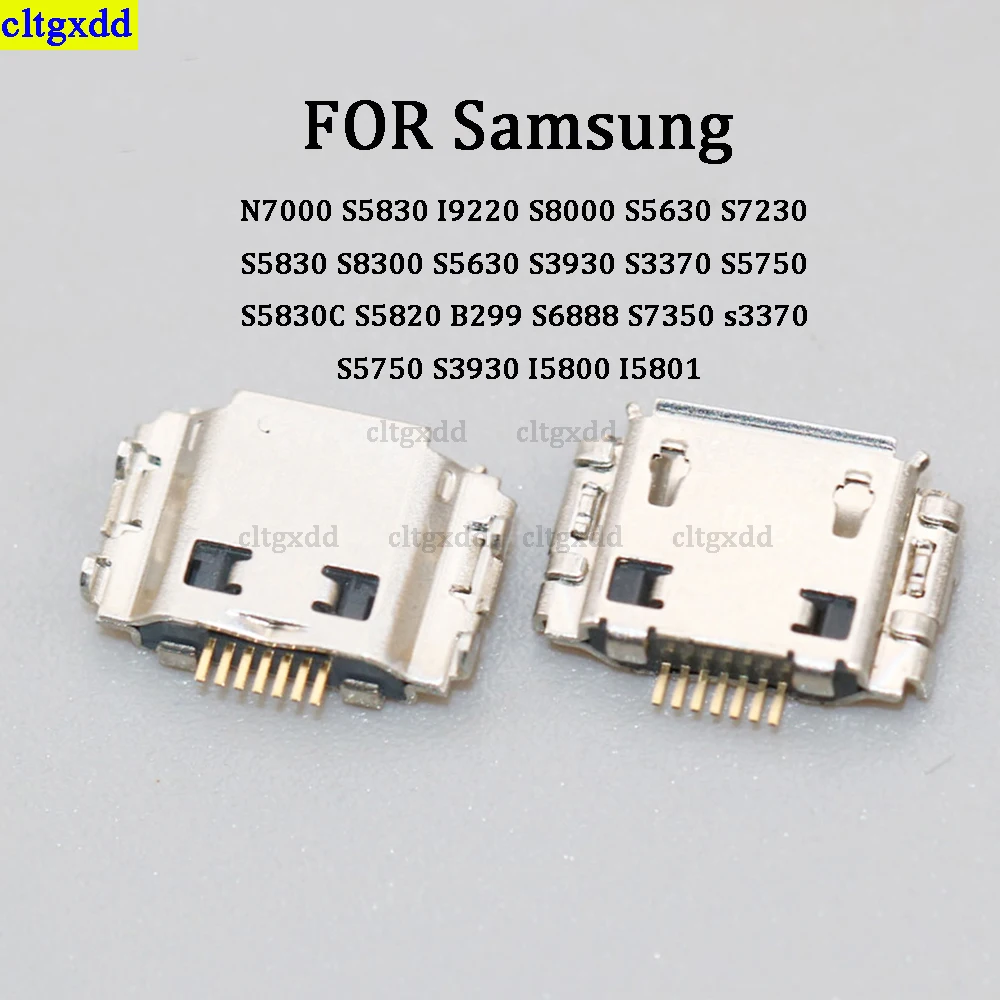 

cltgxdd 5piece is suitable FOR Samsung N7000 S5830 I9220 S8000 S3930 S7230 S5830C S5630 USB charging connector plug socket