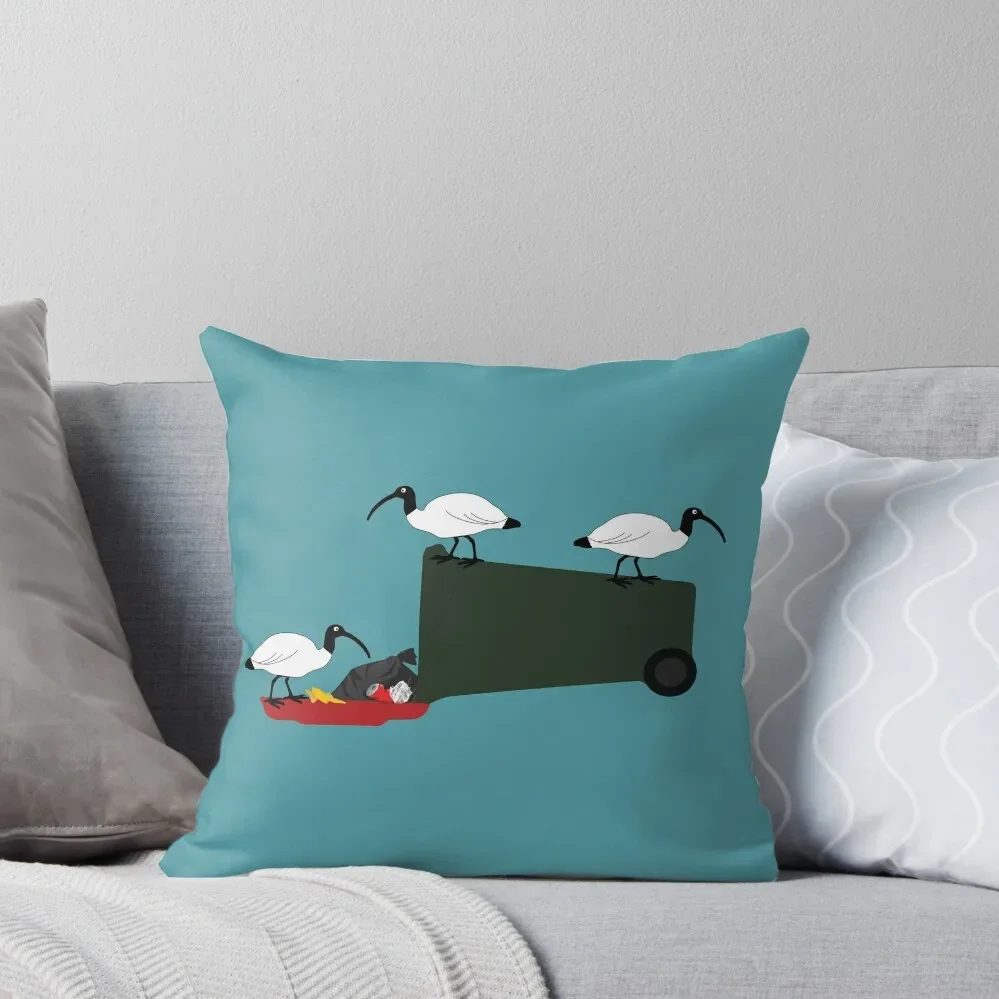 

Bin Chickens Eating Lunch on Sea Blue Throw Pillow Sofa Cushions Covers Cushions For Sofa