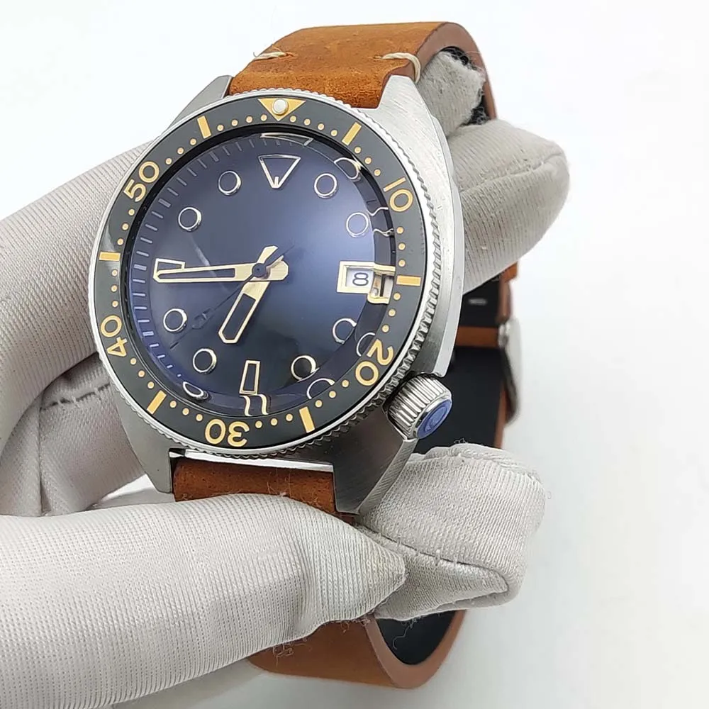 Мужские механические Автоматические плоские часы NH35, асептический циферблат с утолщенным сапфировым стеклом, мужские повседневные деловые часы