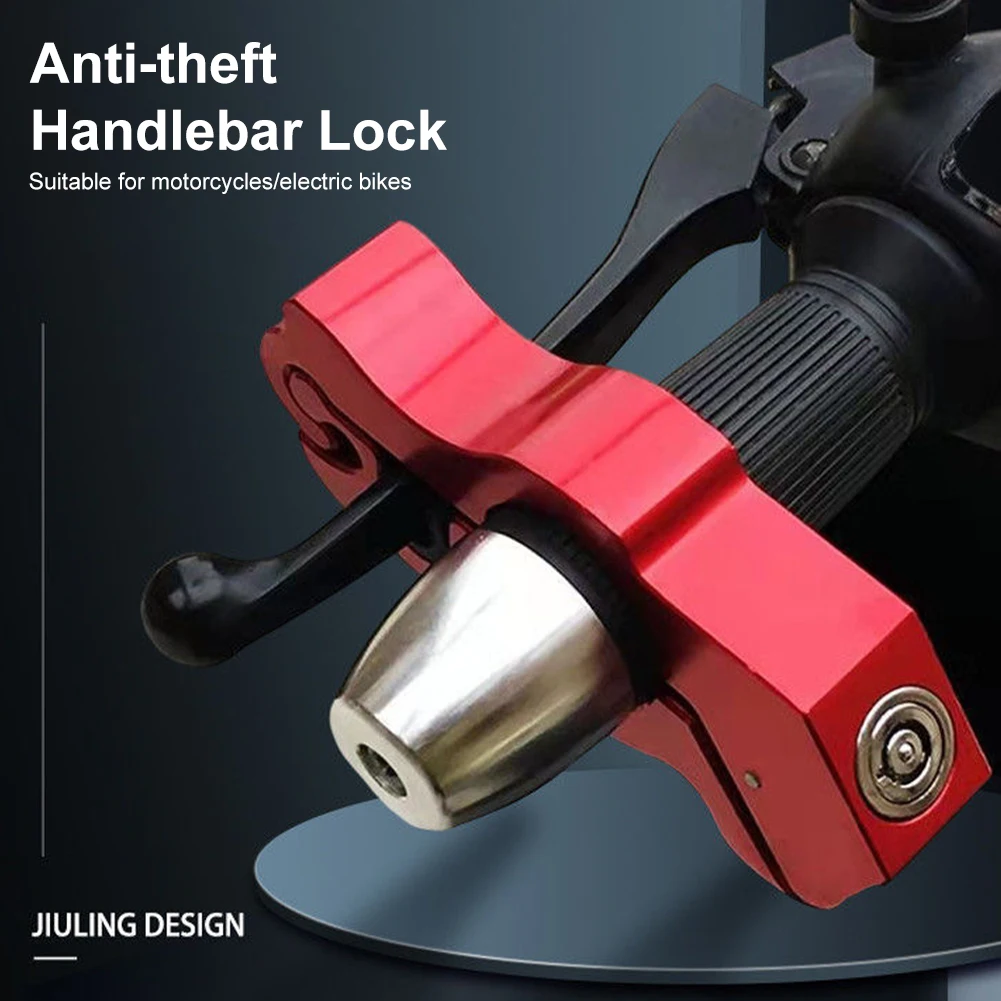 

Motorcycle Handlebar Lock Front Brake Lever Throttle Accelerator Grip Locks Universal Scooter Motor Anti-theft Safety Brake Lock