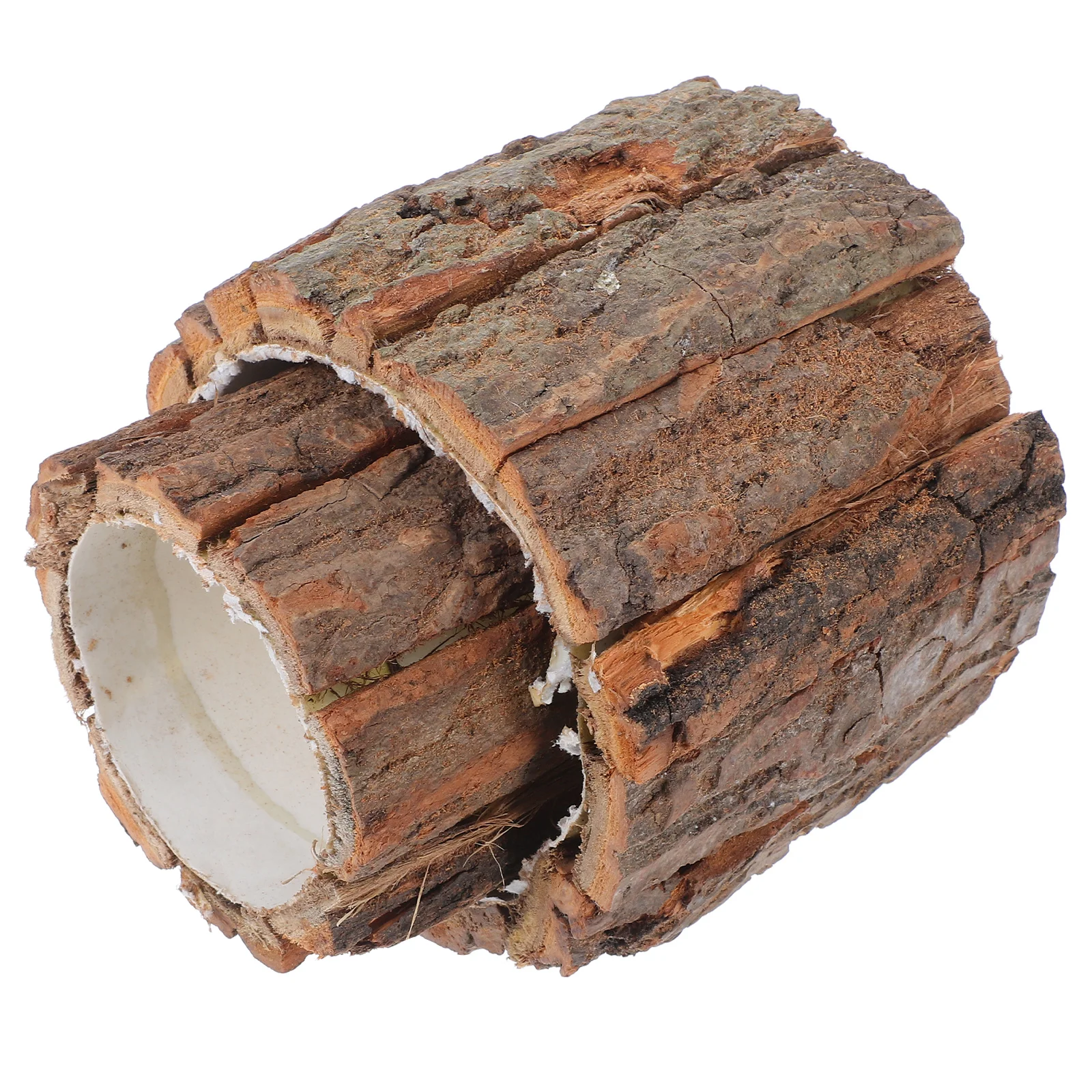 

2Pcs Waterproof Rustic Wood Bark Flower Pot Wooden Stump Planter Farmhouse Wood Log Succulent Bonsai Plant Container Home Decor