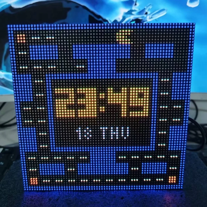 NUOVA calibrazione automatica WiFi fai-da-te Steam Punk Pixel Orologio Esports Room