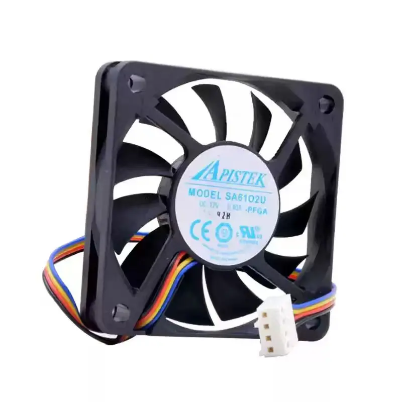 SLIDER SA6102U DC 12V 0.40A 6010 PWM Cooling Fan, 60x60x10mm 4-Pin High Speed Ultra Thin Graphics Card VGA Server Axial Fan