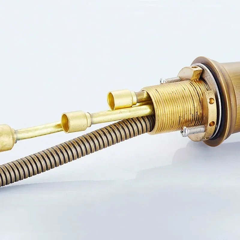 Bathroom Faucet Brass Pull Out Sink Taps Ceramic Single Lever Hole Deck Mount Hot Cold Mixer Water Faucet Brass Faucet Bathroom 6