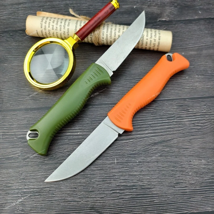 

BM 15505 Sheathed Straight Knife D2 Blade Nylon Fiber Handle Outdoor Camping Daily Emergency Carrying Essential for Hiking
