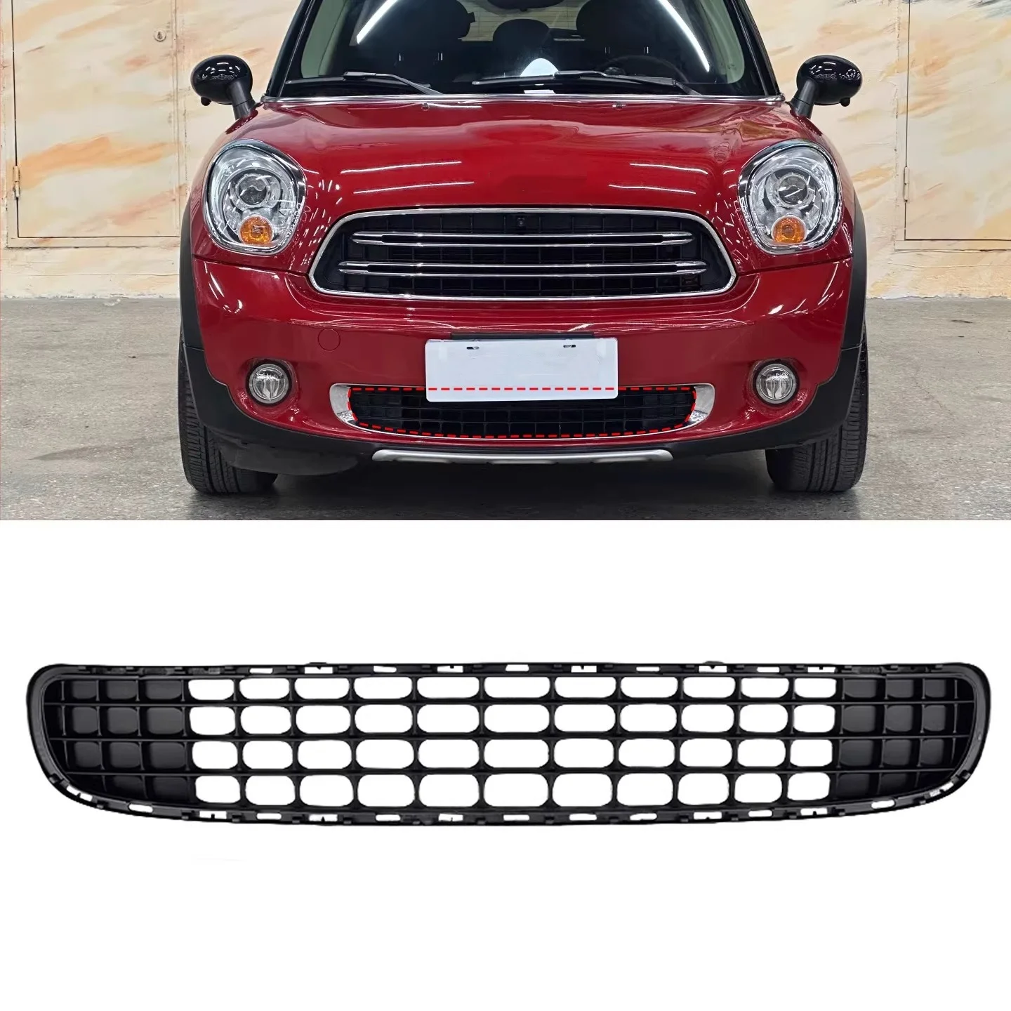 

Car Grill Mask Bottom Radiator Grille frame Rear license plate holder for BMW Mini R60 R61 Countryman Car Accessories