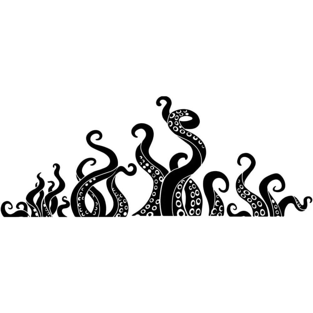 Black Octopus Tentacles Wall Stickers Sea Animal Wall Decal Mural Home Art Decor Vinyl Wall Art 10pcs Octopus Tentacles Decor