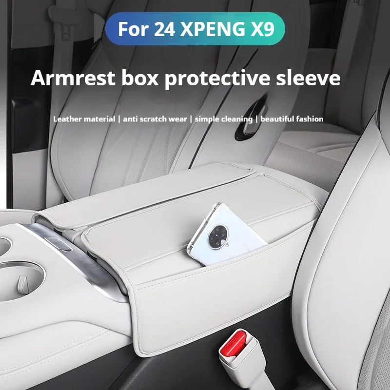 

For 24 XPENG X9 Car Center Console Armrest Booster Pad Interior Modified Storage Armrest Box Cushion Heightener Central Box