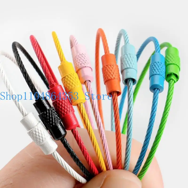 652f 10pc قفل المسمار النابض بالحياة حلقات مفاتيح مفاتيح DIY صنع النتائج المعدنية الحرفية #5