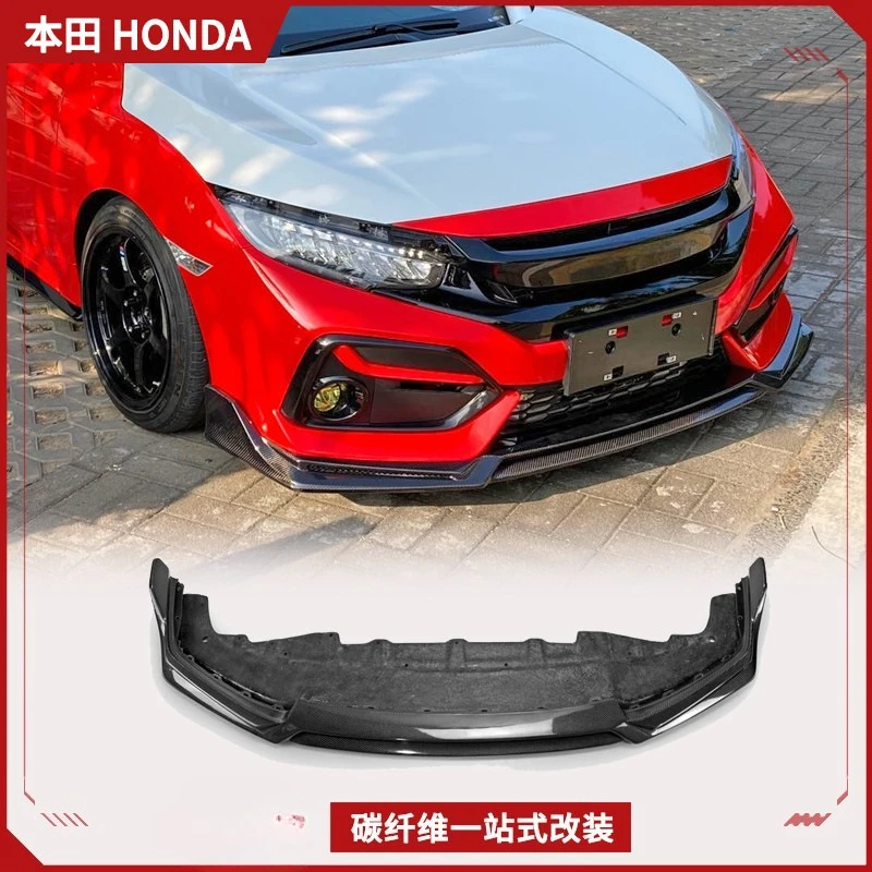 

Подходит для Honda FK7 10-го поколения, модифицированные детали Civic Two-car BTZ, передняя сумка для губ из углеродного волокна, передняя лопата для подбородка, губа