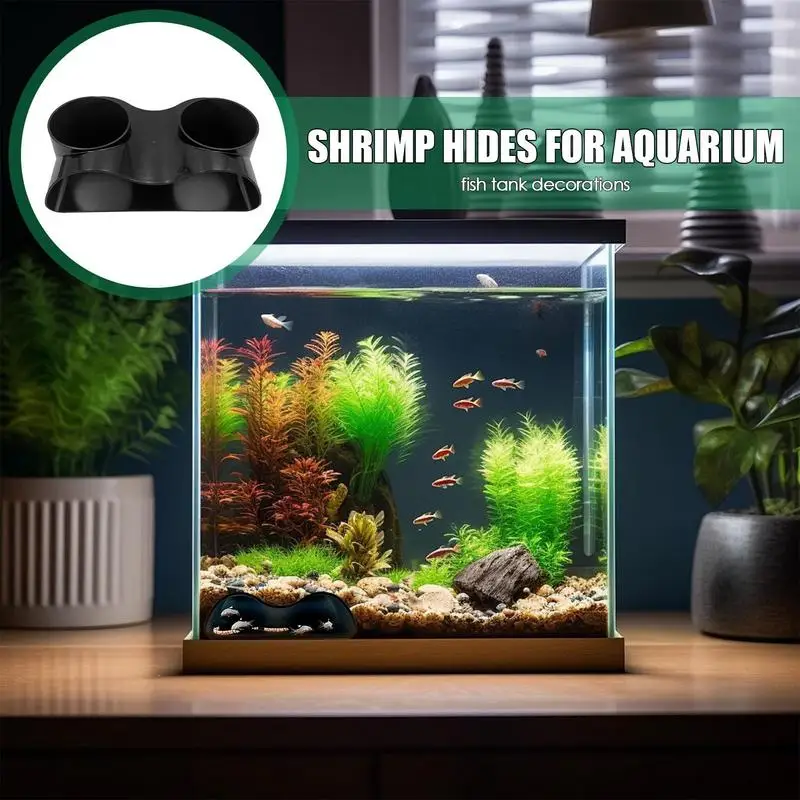 Shrimp Cave Aquarium Tunnel Natural Curve Underground Corner Fish Tank Cave Viewing Aquatic Life Gravel Tunnel For Bettas