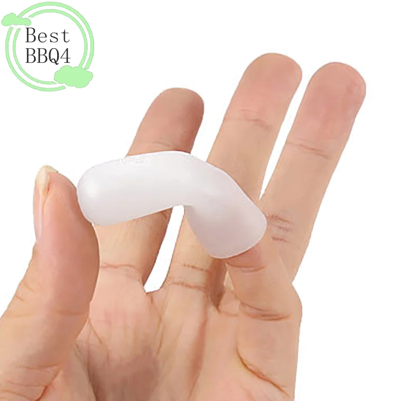 

(BBQ4)4Pcs Silicone Toe Tube Finger Protector Sleeve High Temperature Resistant Hamburger Pizza Food Anti-slip Finger Cover
