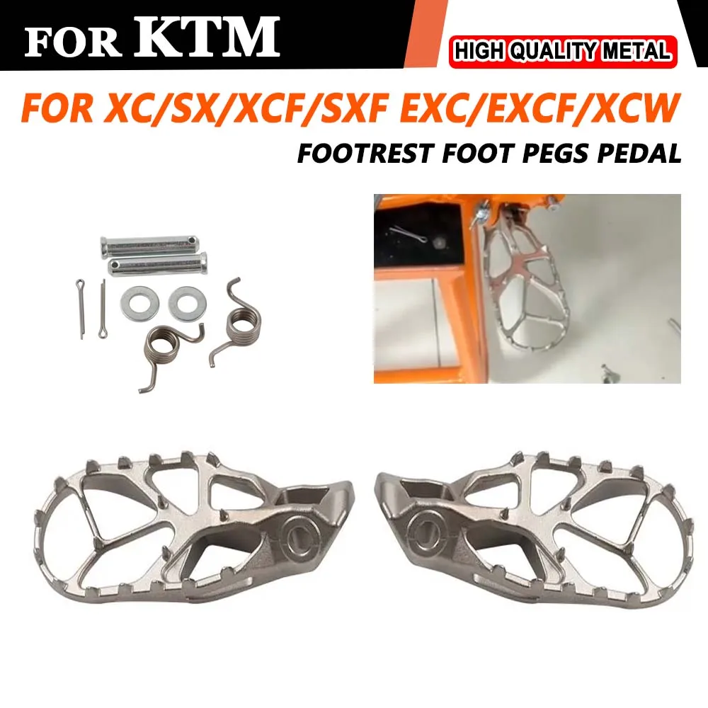 Rest Footpegs For KTM XC XCF XCFW SX SXF XCW EXC EXC-F 125 150 250 300 450 350 2024 2025 Accessories Footrest Foot Pegs Pedal