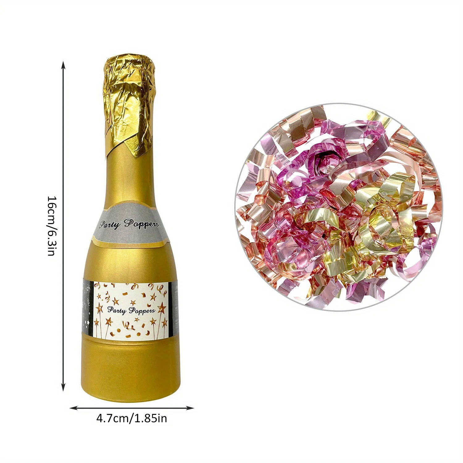 أنابيب هدايا ورقية ملونة باللون الوردي والذهبي والشمبانيا لوازم الحفلات لحفلات الزفاف وأعياد الميلاد وحفلات التخرج والاحتفالات بعيد الميلاد #2