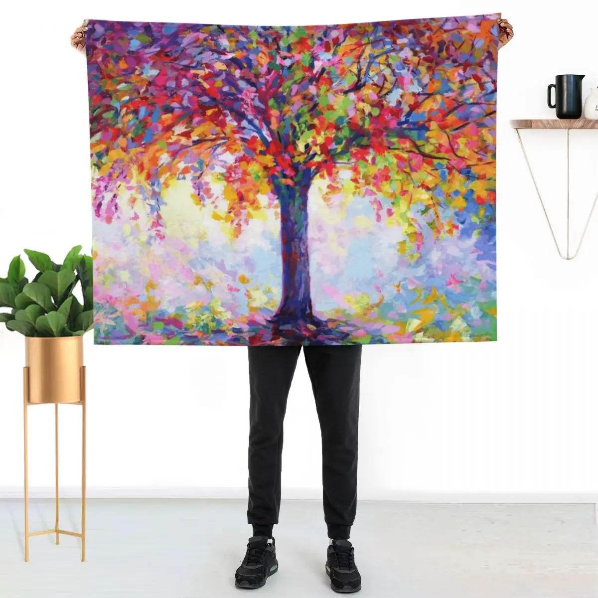 Tree of Happiness Throw Blanket halloween Luxury Blankets Sofas Of Decoration Summer Thins Softest Blankets