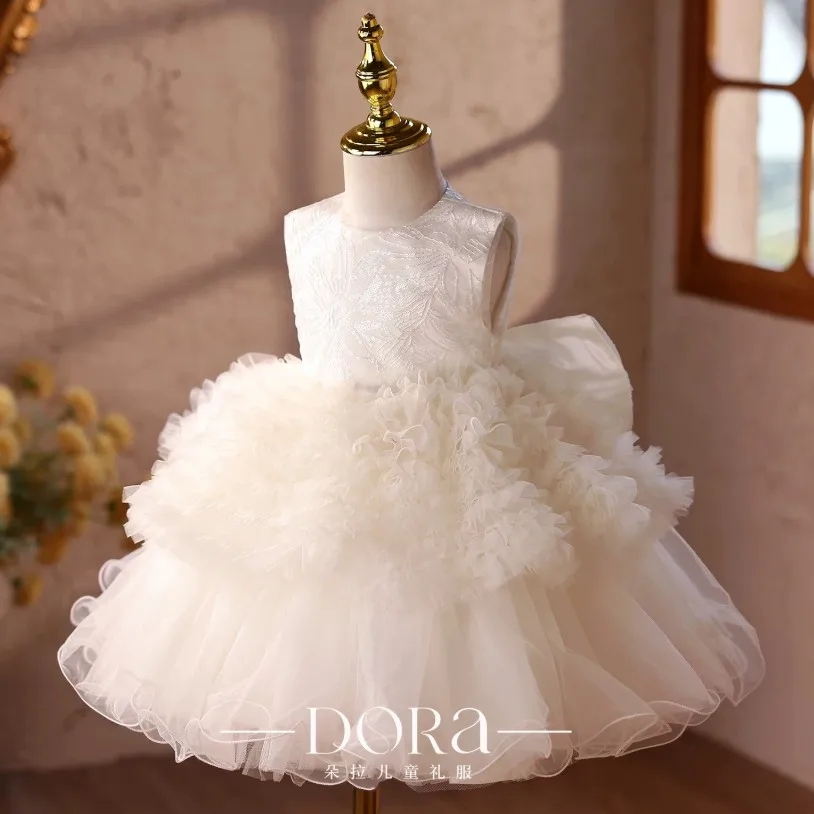 Hochwertiges Kinder-Abendkleid für Auftritte, Hochzeiten, Geburtstagsfeiern und Festlichkeiten für Mädchen A5077 Großhandel – Detail 4