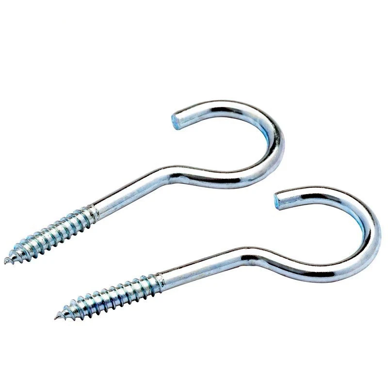 Blue Zinc Plated Question Mark Lamp Hooks, Sharp Point Self Tapping Wood Eye Hanging Hooks 10/200Pcs Household Decor Hardware