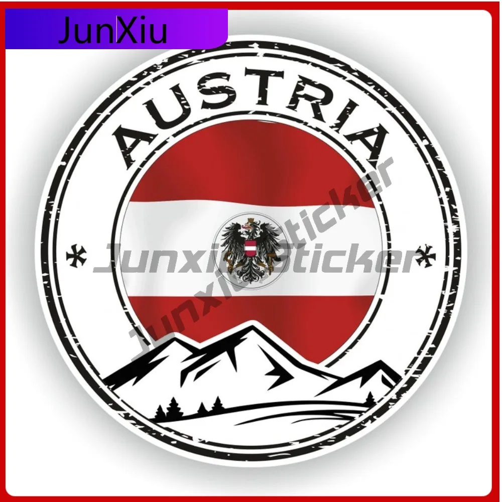 

With National Emblem Detail Austria Seal Round Flag Fashion Auto Surface Decoration Exterior Styling Piece For Vehicles